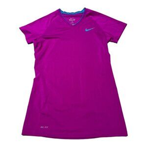 Nike Pro Combat Short Sleeve Top Pink Size Medium